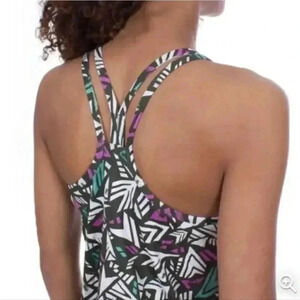 Patagonia Latticeback Geometric Print Soft Stretch Tank Top Activewear L
